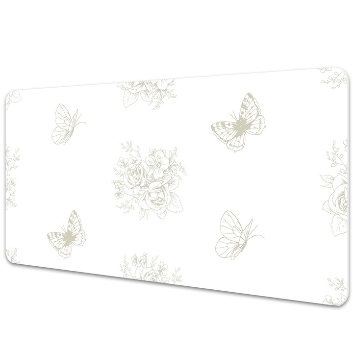 Mouse Pad Protectie Birou, model de tapet cu imprimeu Vintage, bmat-4371, 90x45cm
