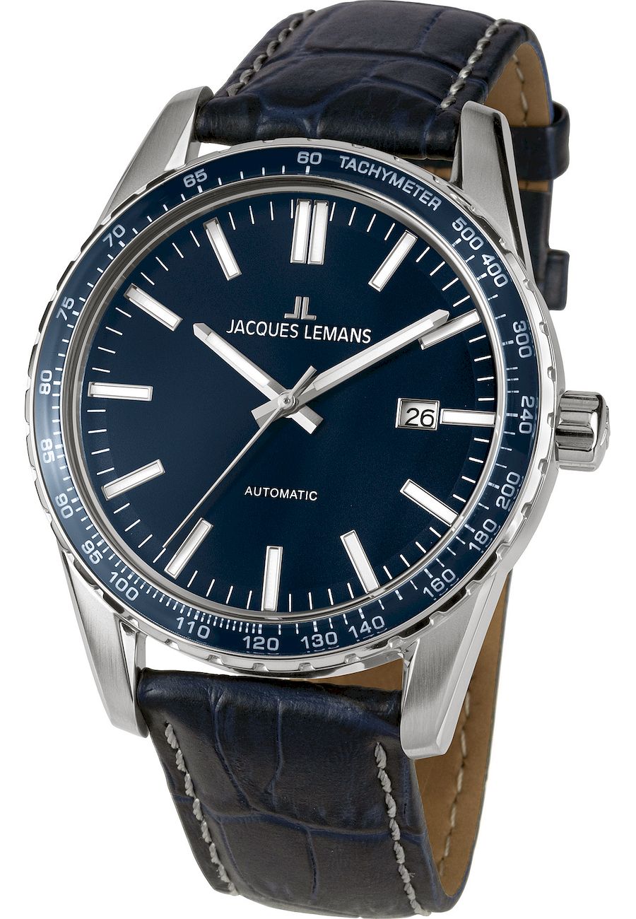 Ceas analogic barbatesc, Jacques-Lemans, 1-2075C, 44 mm, Multicolor