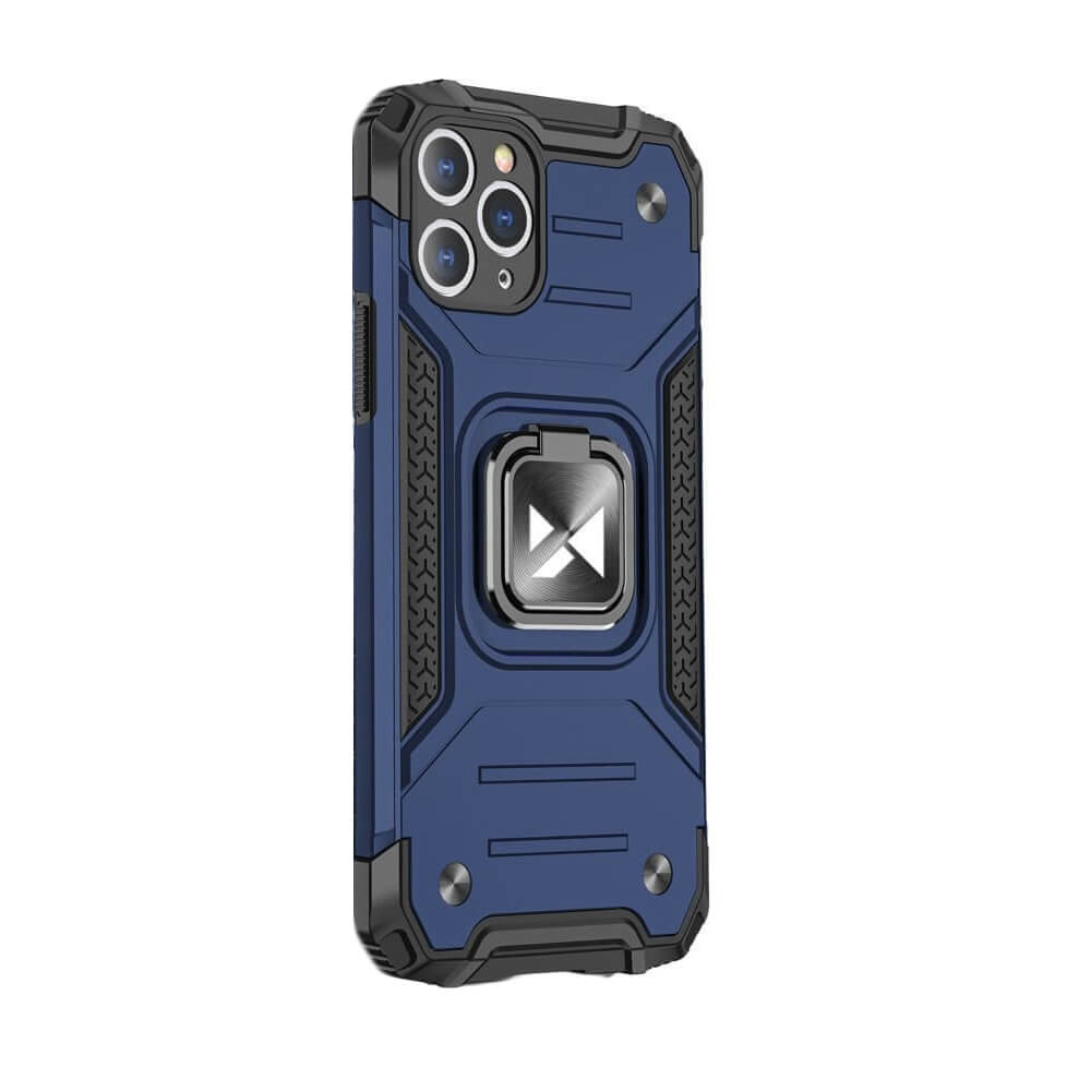 Husa Compatibila iPhone 11 Pro Max, Ring Armor Case Kickstand, Wozinsky, Albastru