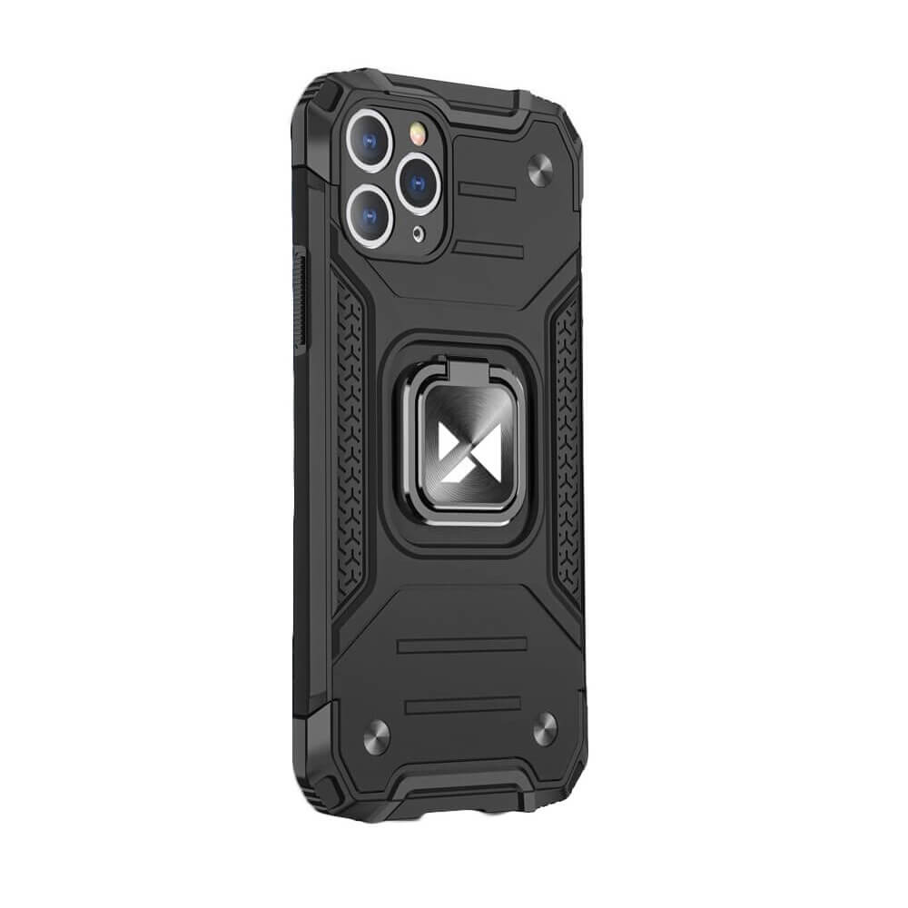 Husa Compatibila iPhone 11, Ring Armor Case Kickstand, Wozinsky, Negru