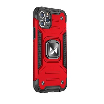 Husa Compatibila iPhone 12 / iPhone 12 Pro, Ring Armor Case Kickstand, Wozinsky, Rosu Husa Compatibila iPhone 12 / iPhone 12 Pro, Ring Armor Case Kickstand, Wozinsky, Rosu