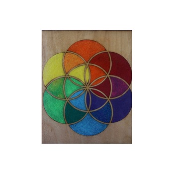 Tablou Floarea Vietii, lemn, natur, 25 cm x 20 cm Tablou Floarea Vietii, lemn, natur, 25 cm x 20 cm