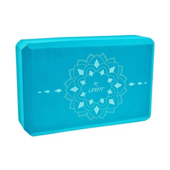 Cub yoga Lifefit, 22.8x15x7.6cm albastru Cub yoga Lifefit, 22.8x15x7.6cm albastru