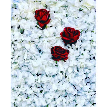 Panou floral decorativ, alb, 60 x 40 cm Panou floral decorativ, alb, 60 x 40 cm