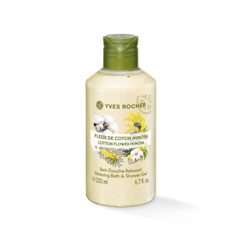 Gel de dus nectar Floare de Bumbac & Mimoza, Yves Rocher, 200 ml