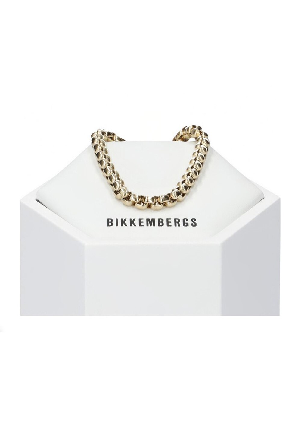 Bikkembergs, Colier din otel inoxidabil cu 1 diamant, auriu