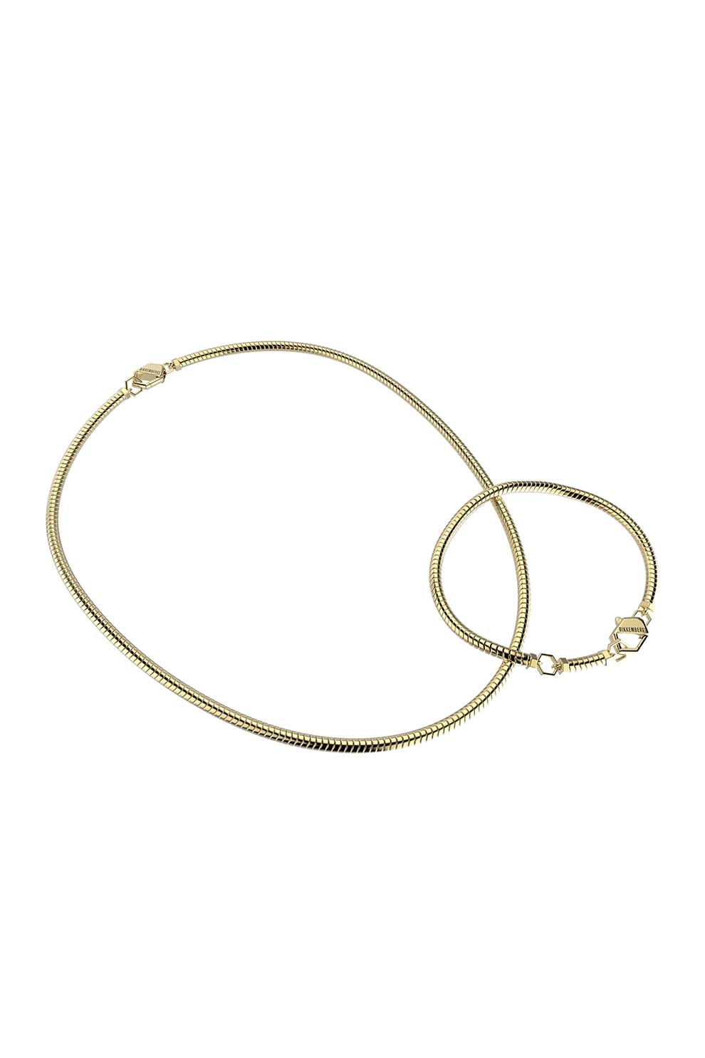 Bikkembergs, Colier din otel inoxidabil cu diamant, auriu