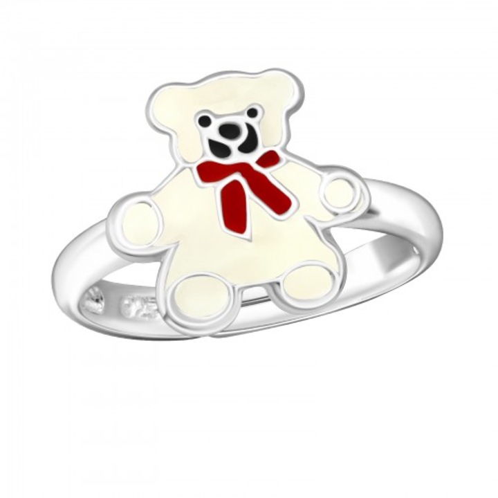 Medve szív gyűrű lányoknak, 925 ezüst, ezüst színű, ékszerdoboz mellékelve, Girly kollekció
