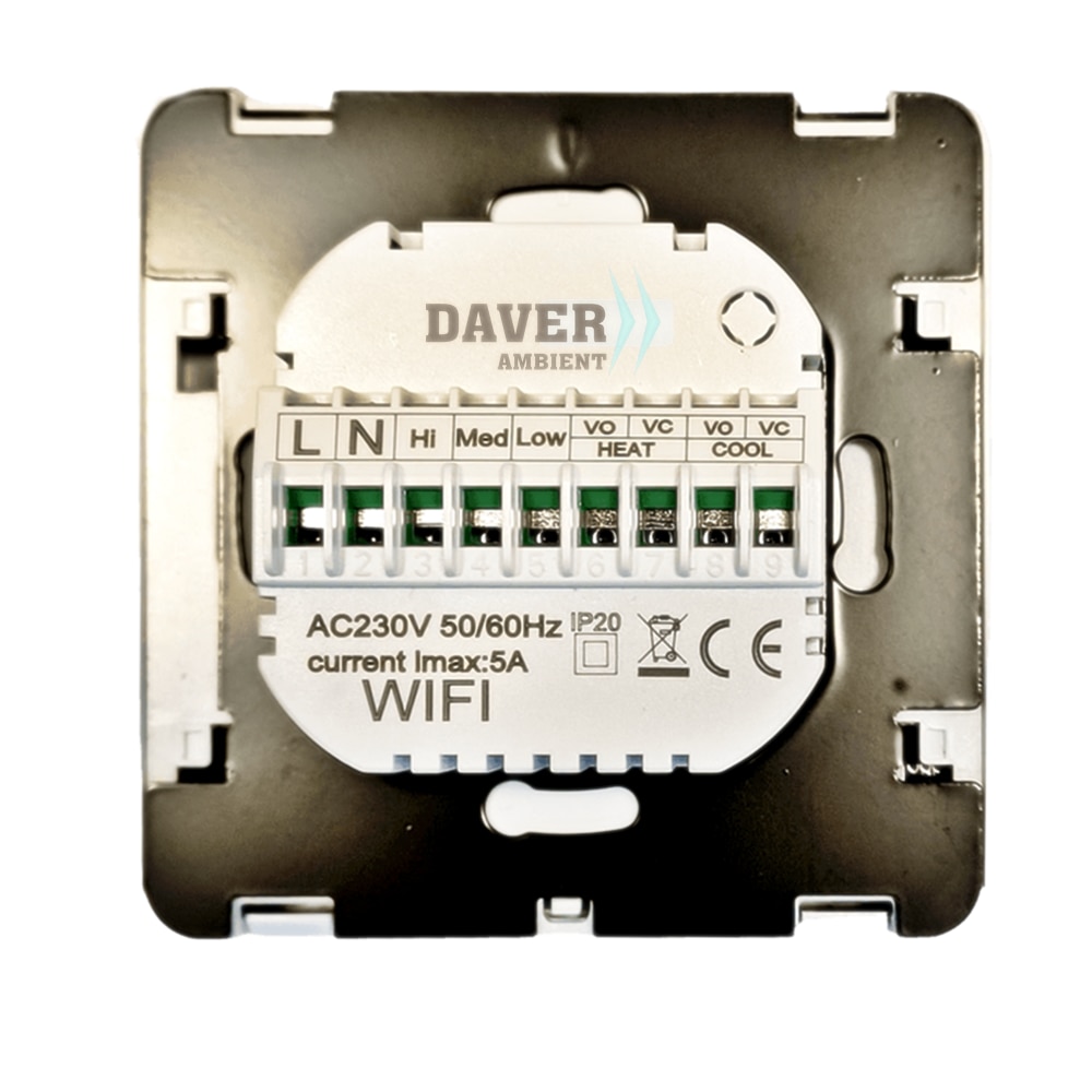 Termostat WIFI pentru ventiloconvectoare, montaj in doza, regim
