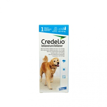 Tableta Credelio 900 mg caini 22-45 KG, 1 tableta Tableta Credelio 900 mg caini 22-45 KG, 1 tableta