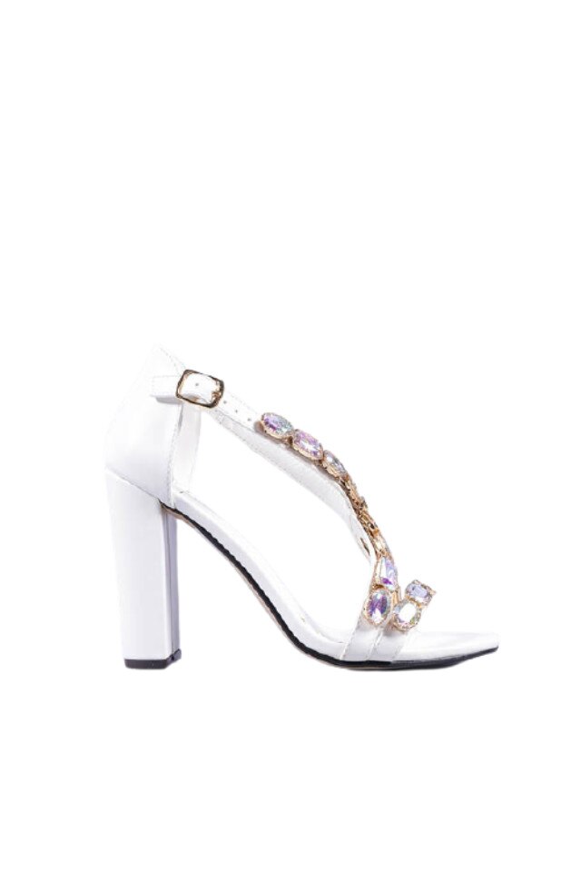 Sandale dama Laura, Alb