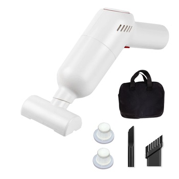 Kit aspirator portabil fara fir, mini, 8000Pa, sac de depozitare / 2 cutii de filtrare, Alb Kit aspirator portabil fara fir, mini, 8000Pa, sac de depozitare / 2 cutii de filtrare, Alb