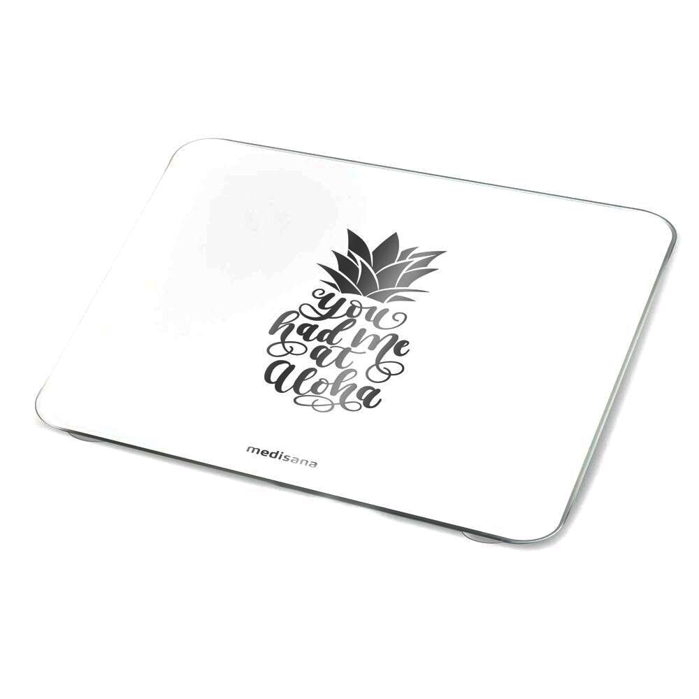 Cantar corporal Medisana PS 439 40526, 180 kg, functie step-on, display LED, Alb