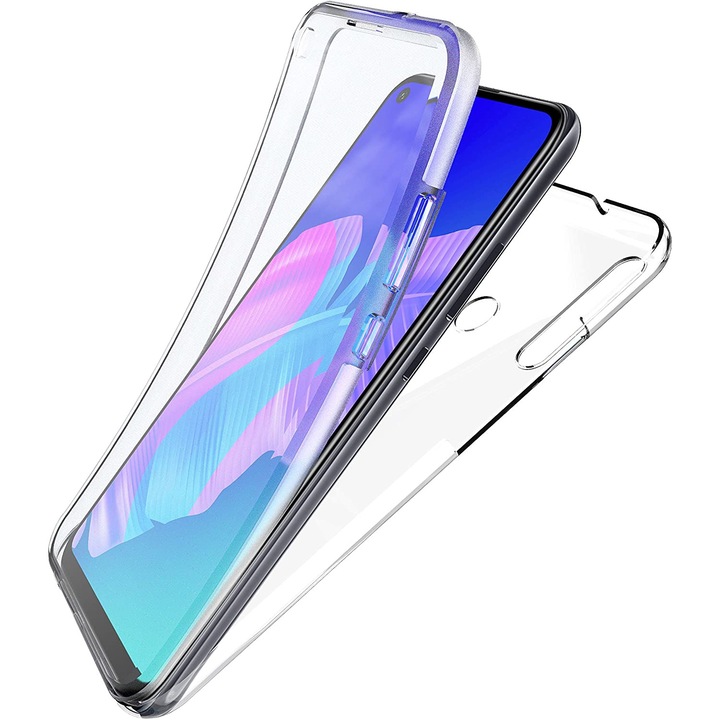 Силиконов калъф Forcell Huawei P40 Lite E, Full Face 360 Кейс, Прозрачен