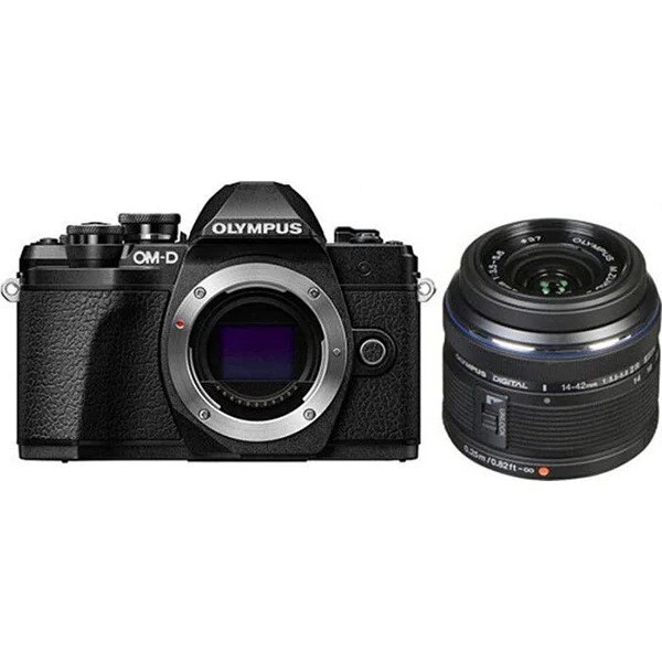 Set Aparat foto Mirrorless OLYMPUS E-M10 Mark III, 16.1 MP, 4K, Wi-Fi, plus Obiectiv EZ-M1442IIR, Negru