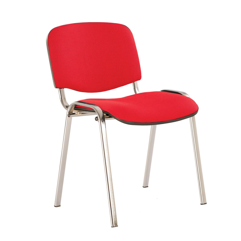 Scaun vizitator ISO CHROME, Rosu stofa cagliari
