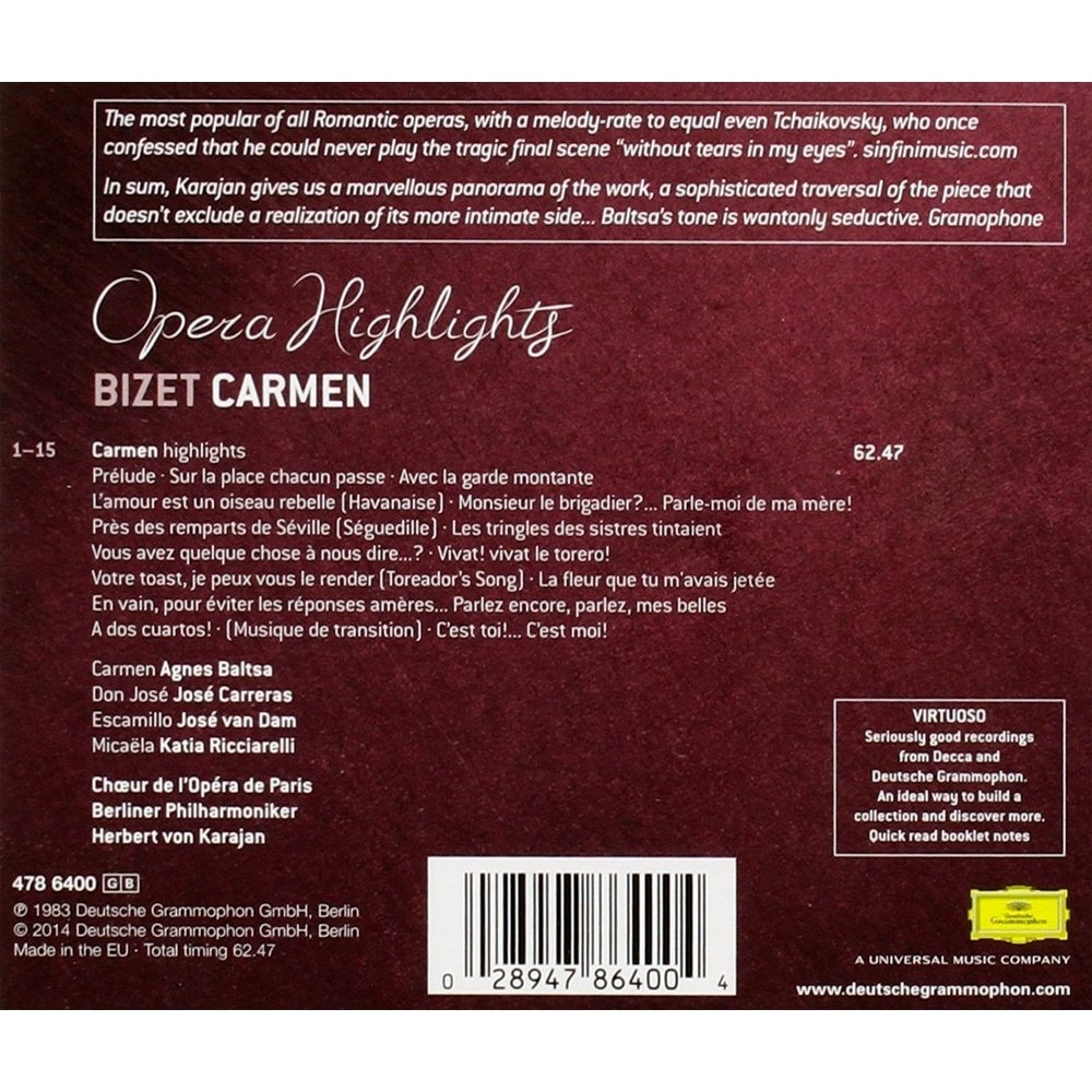 Georges Bizet - Carmen - Highlights - CD - EMAG.ro