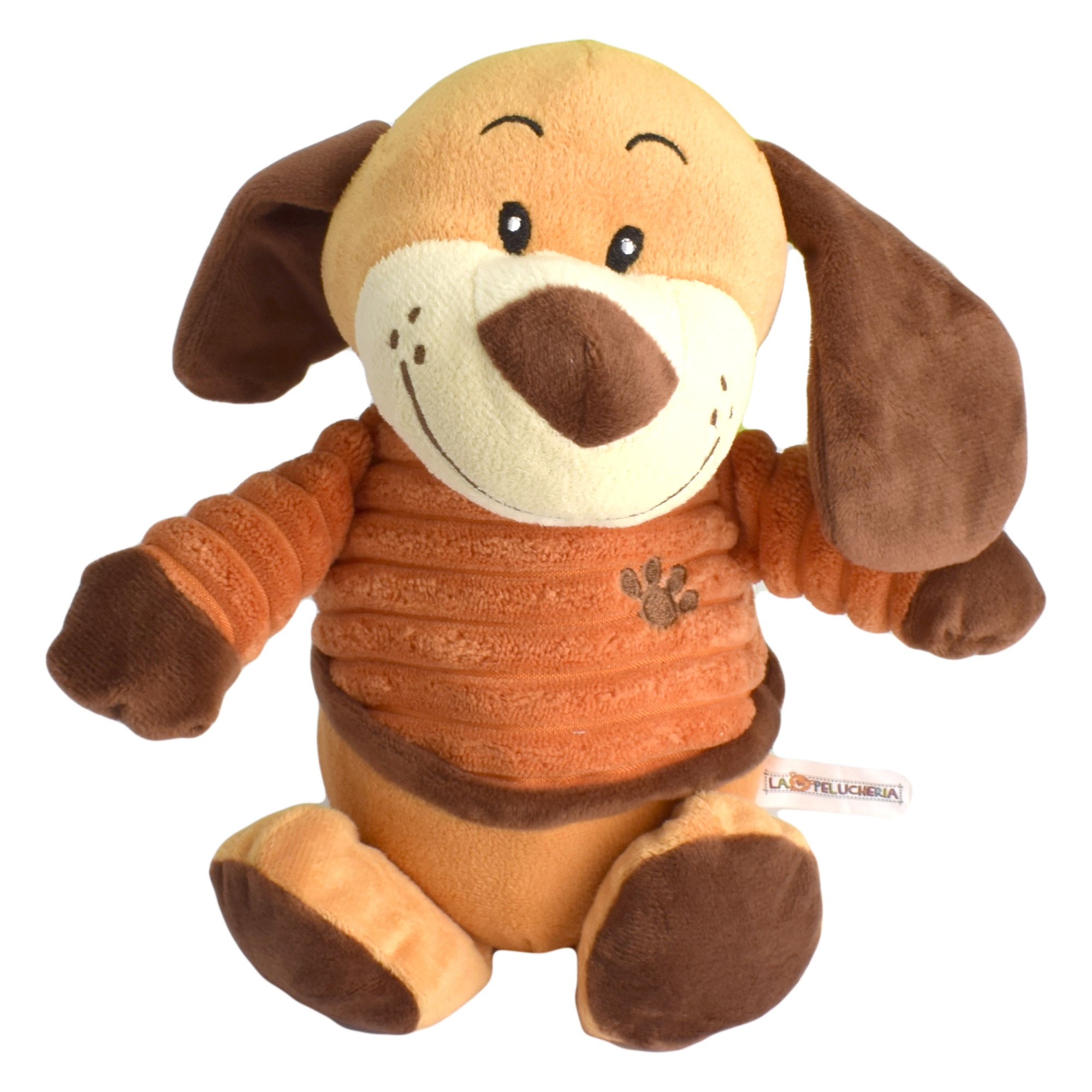 Jucarie de plus, Germag, catel, culoare portocaliu, 23x12x28 cm