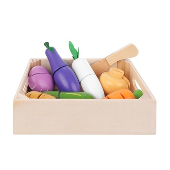 Set de Legume din Lemn, KinderVibe, Include 7 Legume Unite cu Velcro, Cutit si o Cutie cu Manere, in Culori Vibrante, Material Non-Toxic, Stimuleaza Dezvoltarea Intelectuala, Dimensiune 18 X 13 X 4.5 cm, Multicolor Set de Legume din Lemn, KinderVibe, Include 7 Legume Unite cu Velcro, Cutit si o Cutie cu Manere, in Culori Vibrante, Material Non-Toxic, Stimuleaza Dezvoltarea Intelectuala, Dimensiune 18 X 13 X 4.5 cm, Multicolor