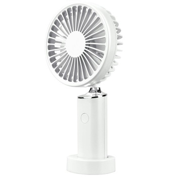 Ventilator de mana, portabil, 3 trepte ventilatie, incarcare USB, pana la 6 ore de functionare, acumulator 1200 mAh, 2 W, Ideas4Comfort, alb Ventilator de mana, portabil, 3 trepte ventilatie, incarcare USB, pana la 6 ore de functionare, acumulator 1200 mAh, 2 W, Ideas4Comfort, alb