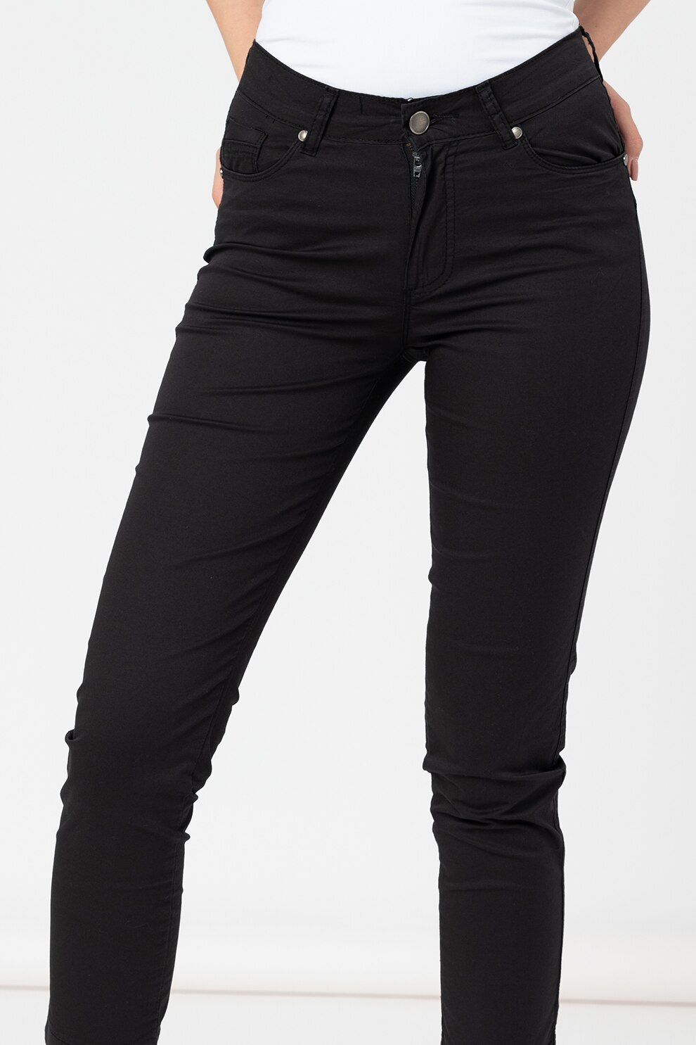 Romeo Gigli, Pantaloni crop slim fit, Negru