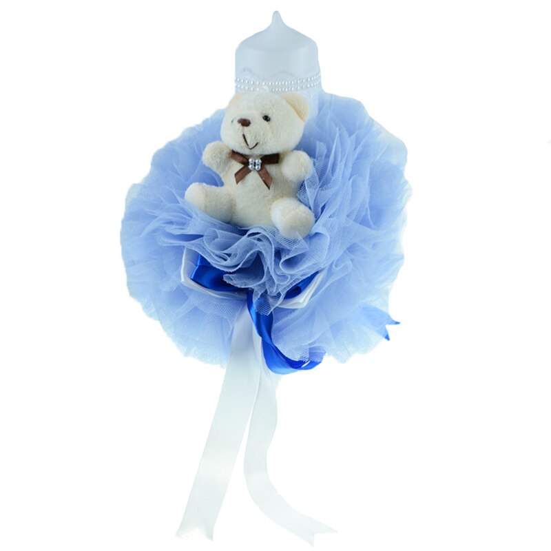 Lumanare pentru botez 32 x 7 cm Mini Junior LBMJ-02, Albastru