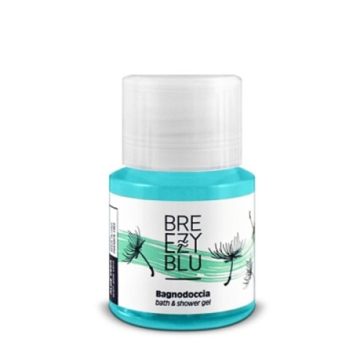 Set 128 buc Gel de Dus Hotelier, BREEZY BLU, 26 ml, cu Aloe Vera