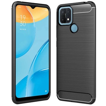 Husa pentru Oppo A15 tpu carbon neagra Husa pentru Oppo A15 tpu carbon neagra
