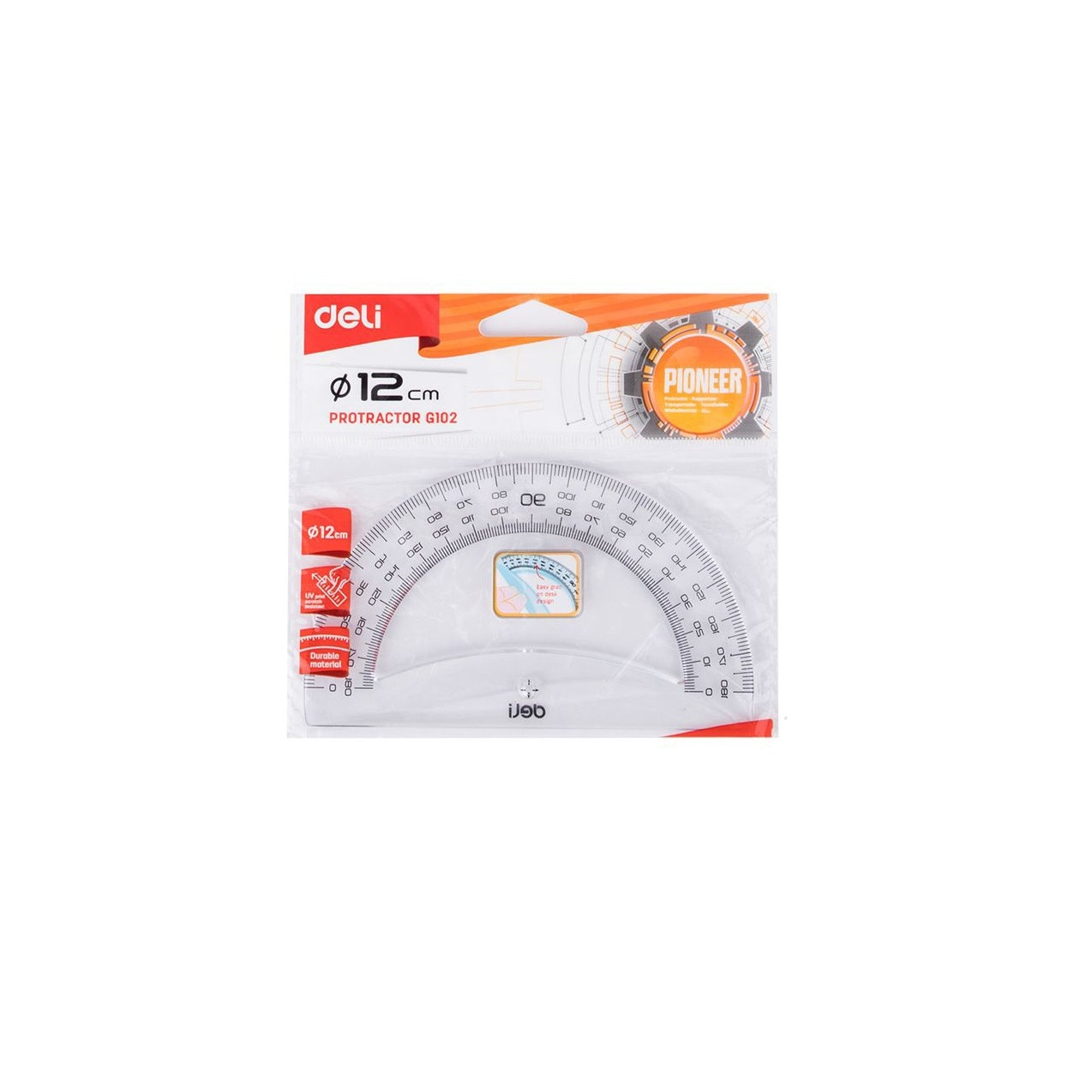 Raportor Transparent 12 cm, Deli