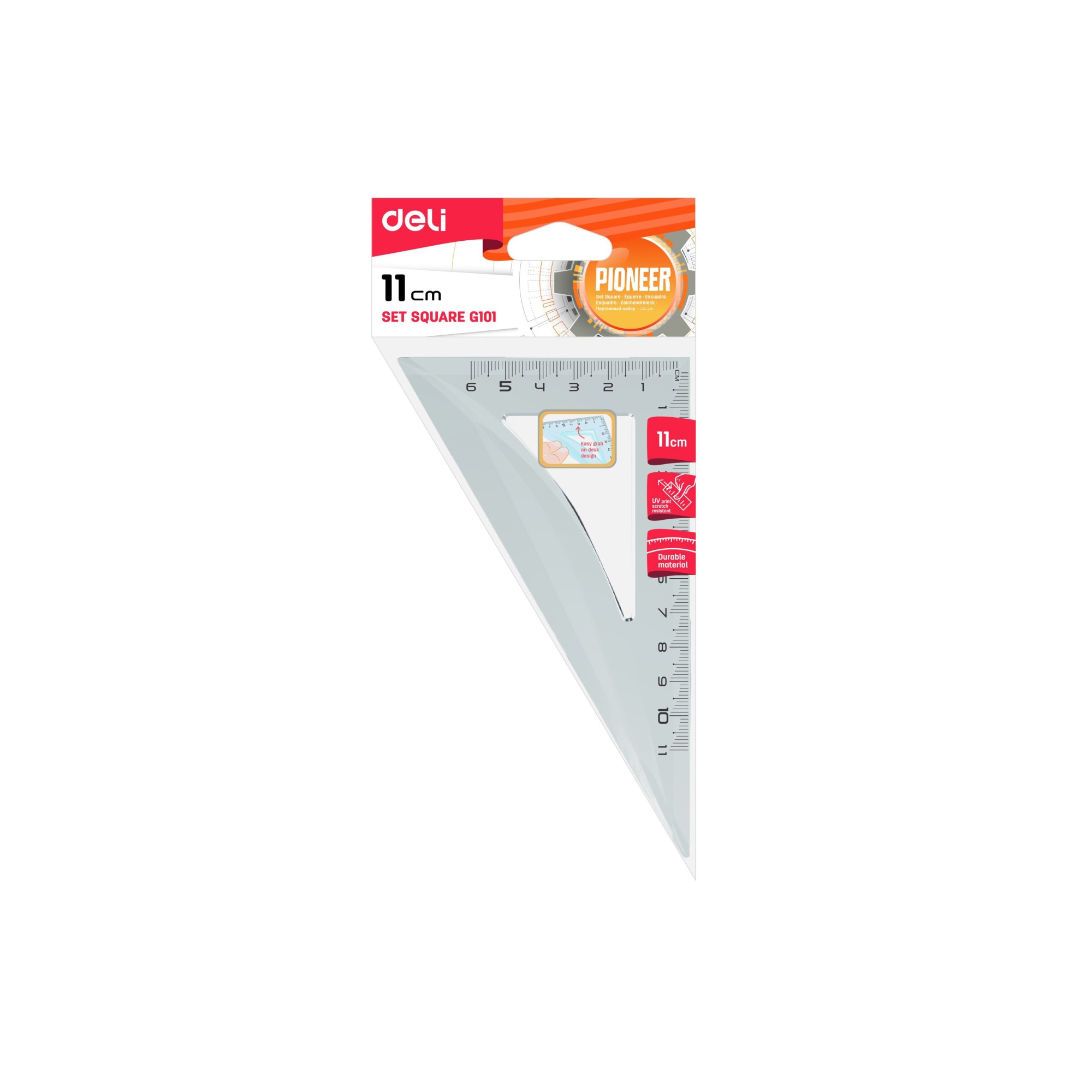 Echer 11cm 30/60 Grade Transparent, Deli