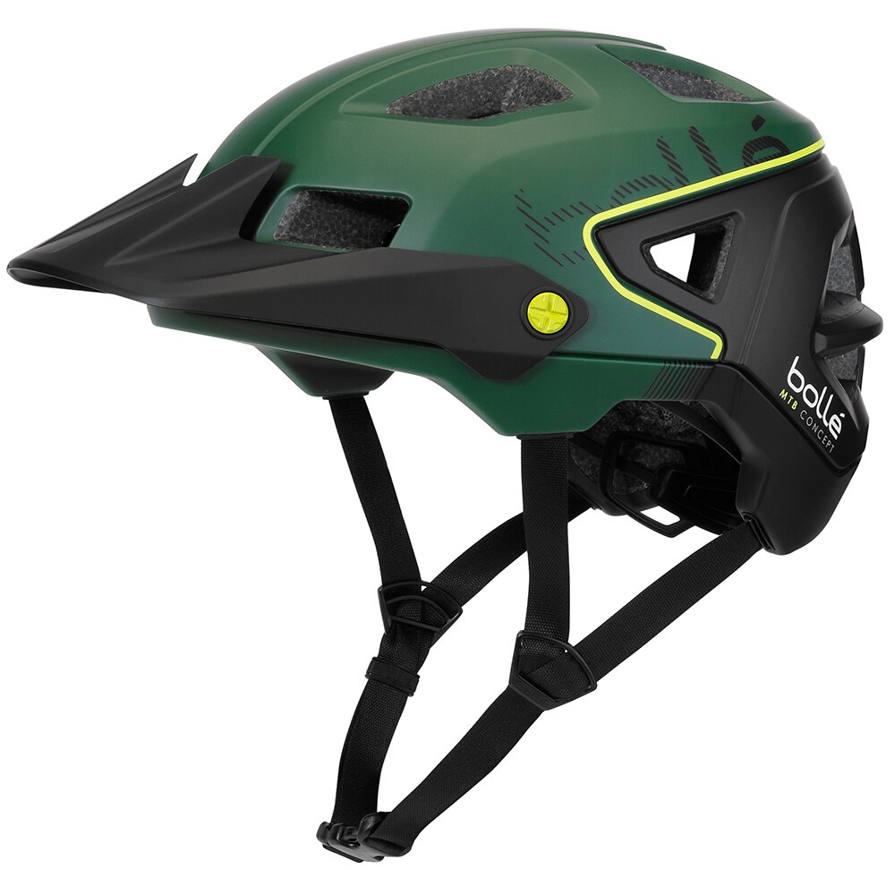 Casca de ciclism BolleTrackdown,Verde inchis, 52-55cm