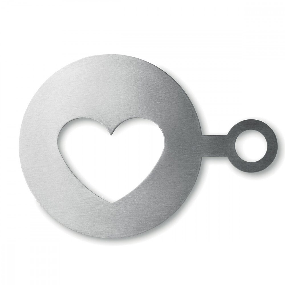 Sablon decor cafea in forma de inima