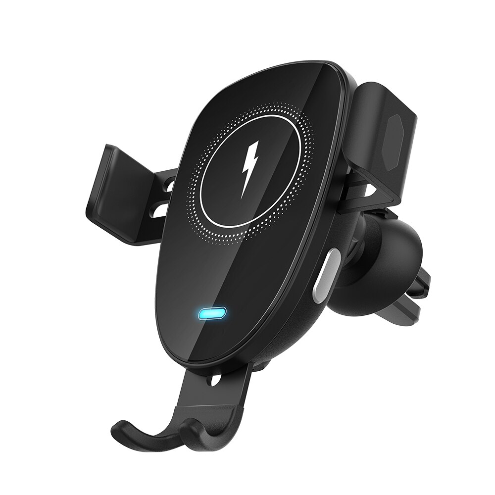 Incarcator Masina 15W Qi Incarcator fara fir Strangere automata Suport pentru telefon Montare masina Rotire 360º