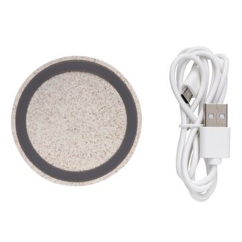 Incarcator wireless, fibre de grau, 7x7x1 cm, Universal Incarcator wireless, fibre de grau, 7x7x1 cm, Universal