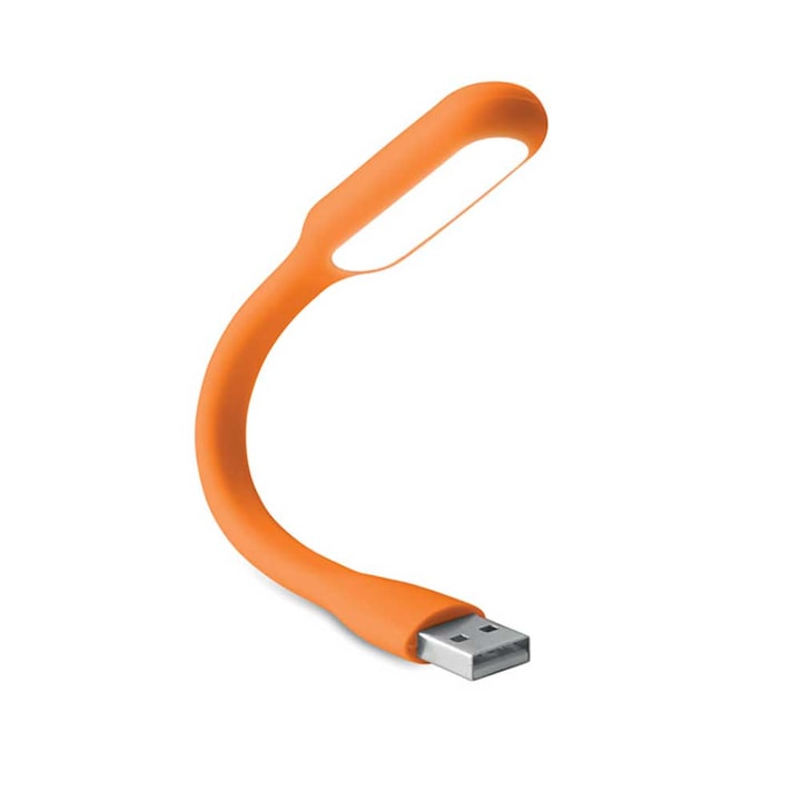 USB гъвкава лампа с LED осветление за клавиатура, оранжева