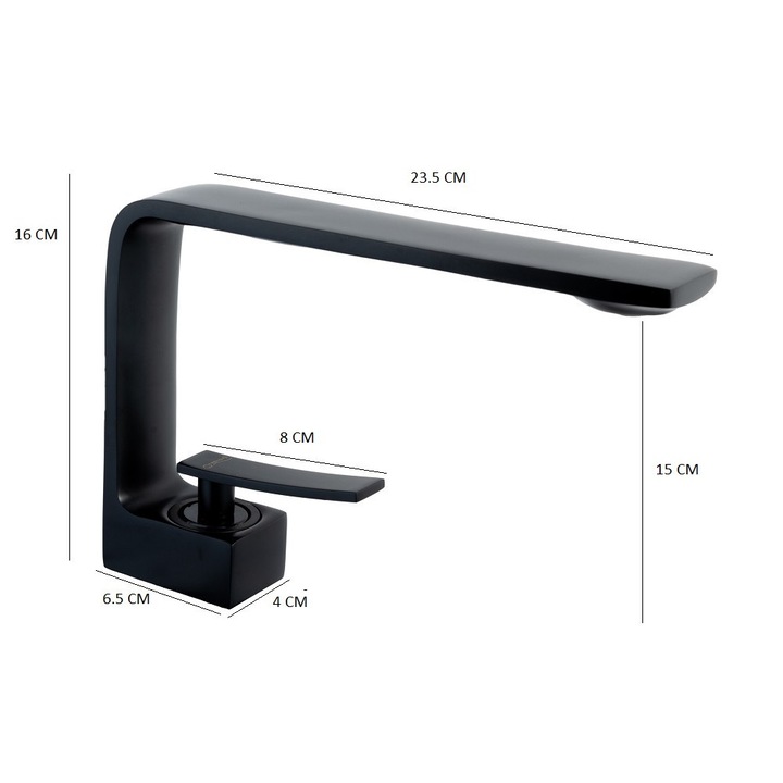 TRENDY'S mosdó csaptelep, fekete