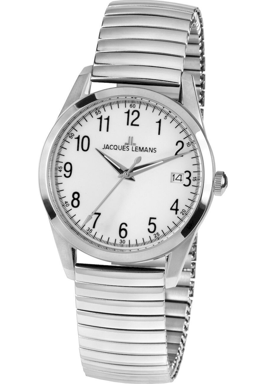 Ceas analogic, Jacques Lemans, 1-1769K, 39 mm, Argintiu