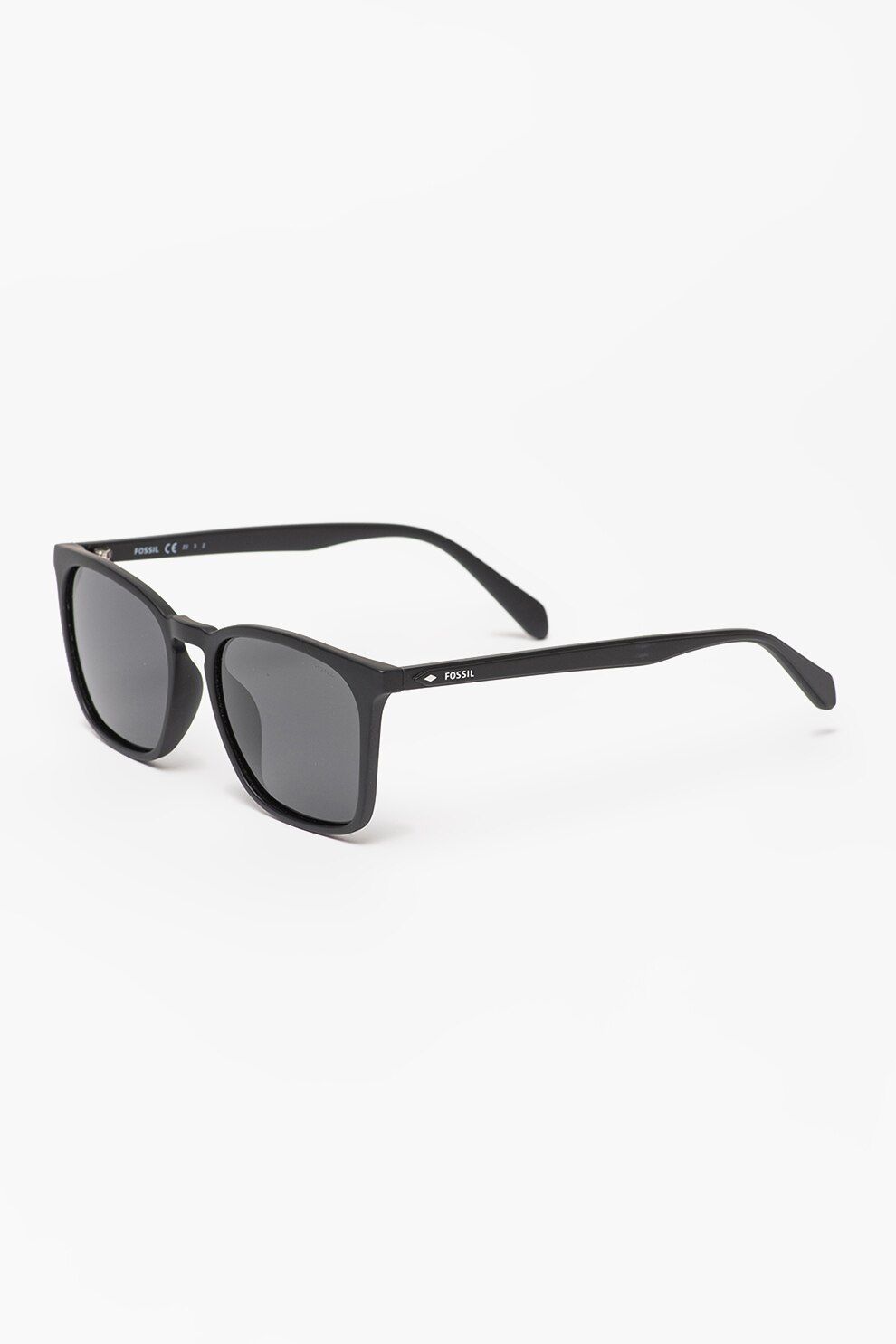Fossil, Ochelari de soare patrati, Negru, 55-18-145 Standard