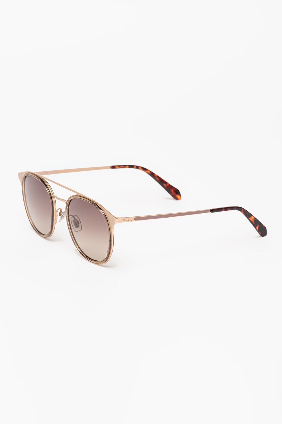 Fossil, Ochelari de soare rotunzi cu lentile in degrade, Maro nisip, 51-20-145 Standard