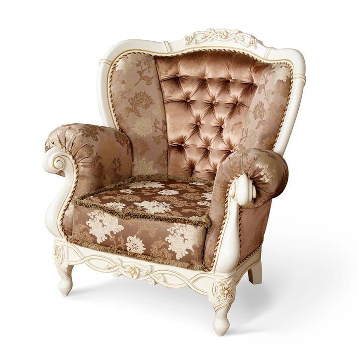 Fotoliu - Flora, Simex, Alb, 970 x 840 mm