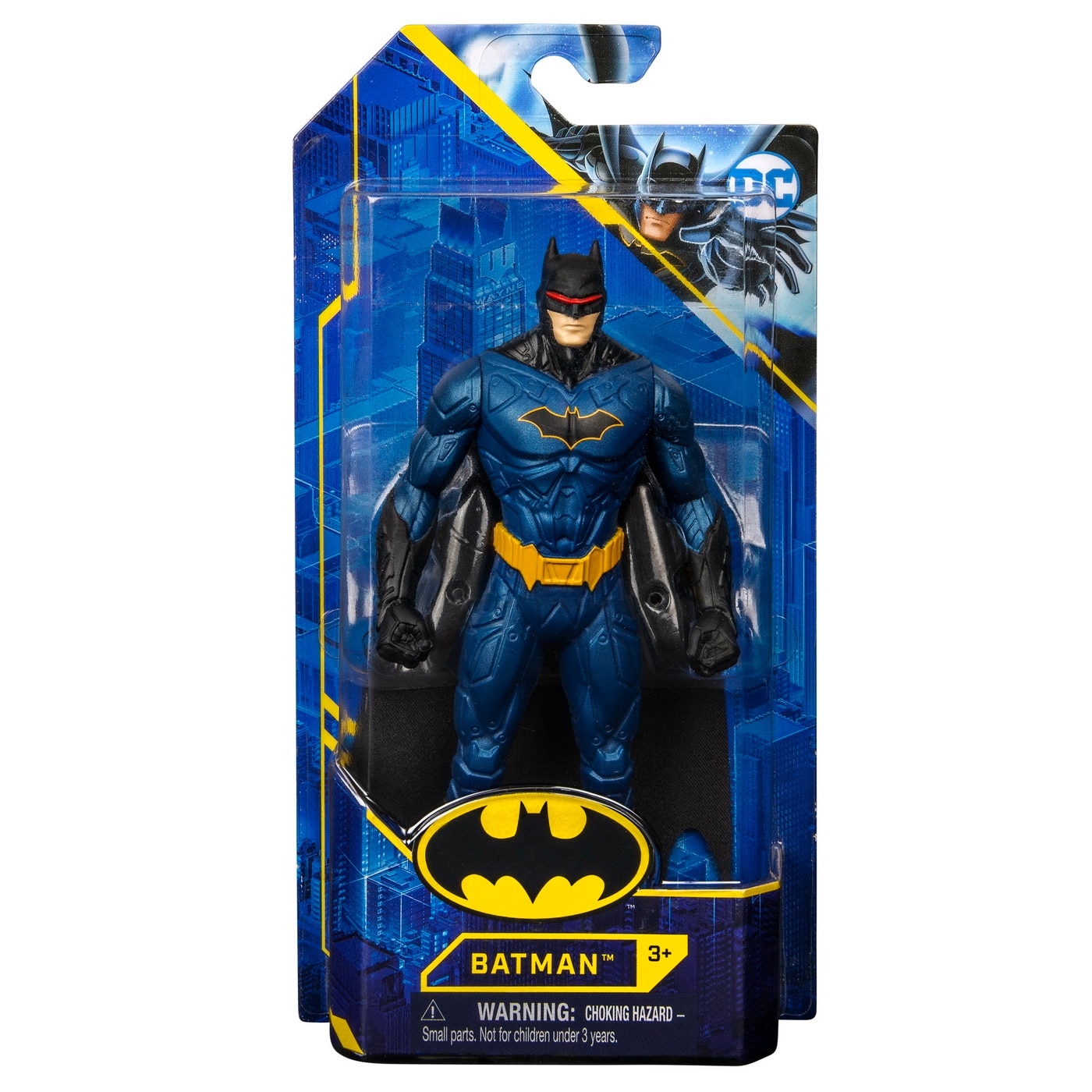 Figurina Batman 15cm Cu Costum Albastru Metalizat