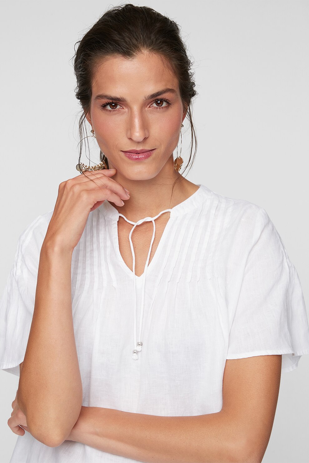 s.Oliver, Bluza de in cu maneci scurte, Alb