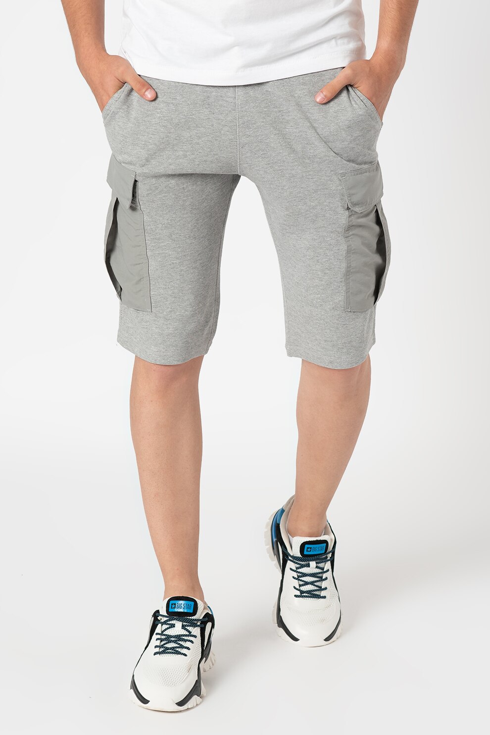 s.Oliver, Pantaloni scurti regular fit cargo Phoenix, Gri melange