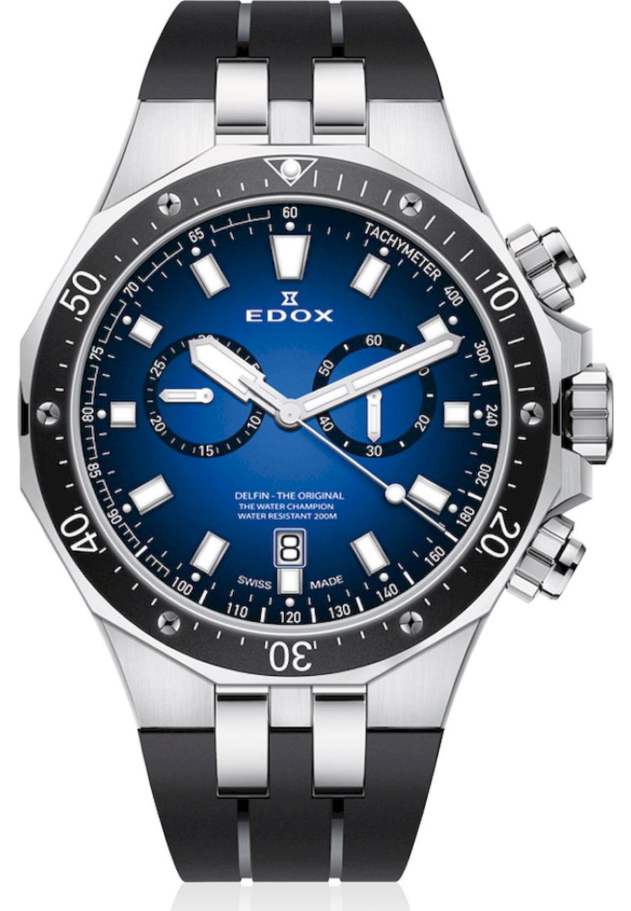 Ceas analogic barbatesc, Edox, 101093CABUIN, 20 ATM, Multicolor