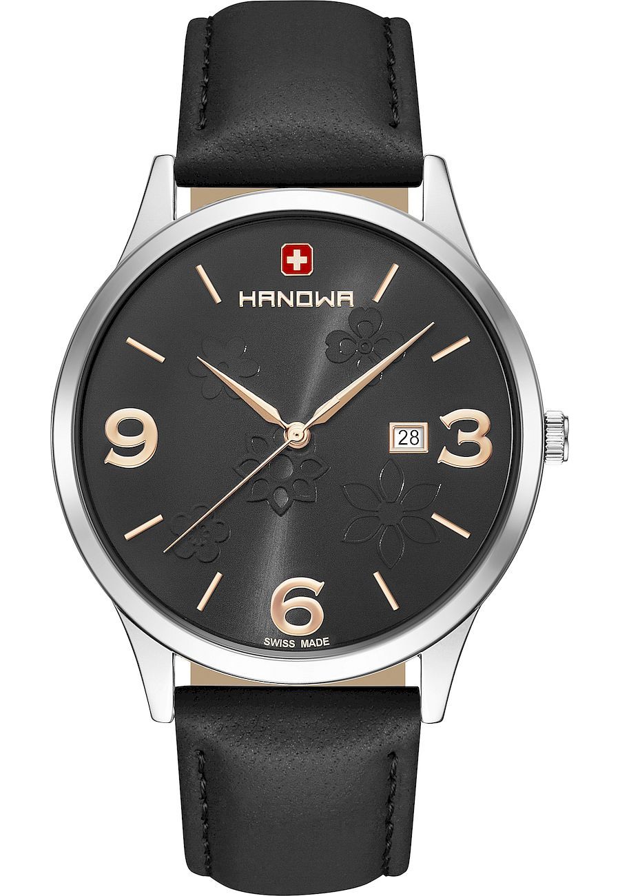 Ceas analogic, Hanowa, 16-4085.04.007, Quartz, Argintiu/Negru