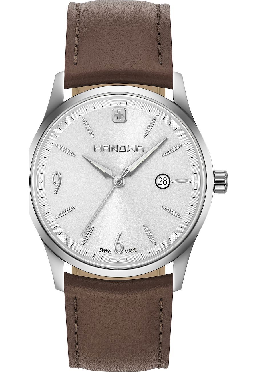 Ceas analogic, Hanowa, 16-4085.04.007, Quartz, Argintiu/Maro