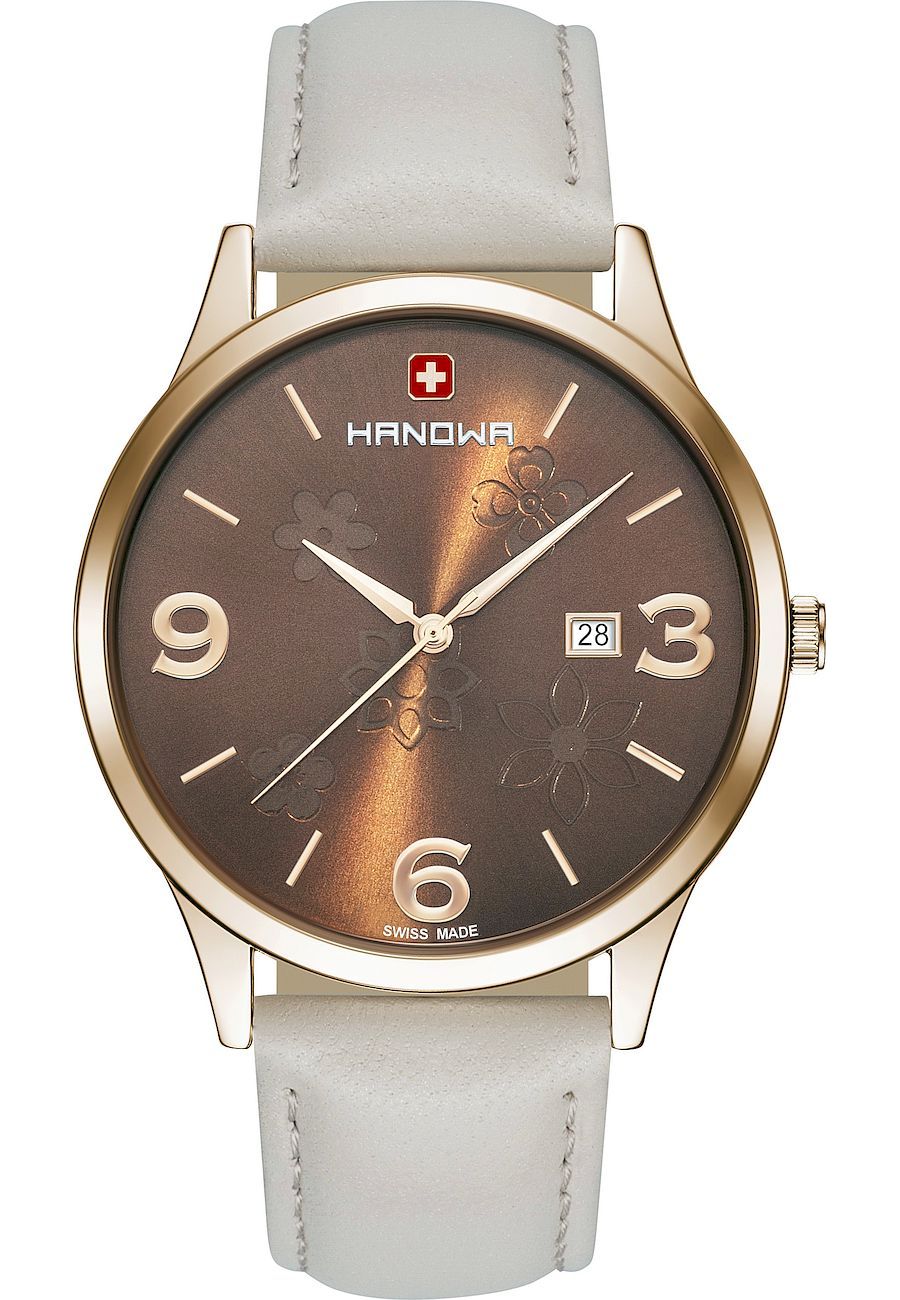 Ceas analogic, Hanowa, 16-4085.09.005, Quartz, Alb/Maro