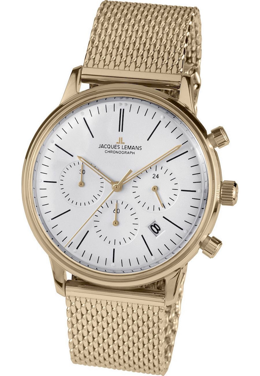 Ceas analogic, Jacques Lemans, N-209ZN, 39 mm, Auriu