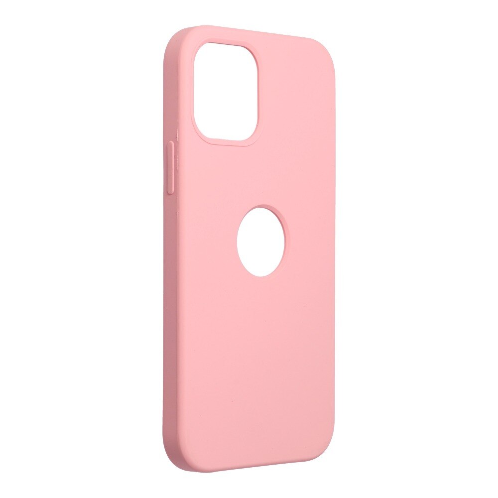 Husa Forcell Silicon pentru IPHONE 12 / 12 PRO roz (cu gaura)