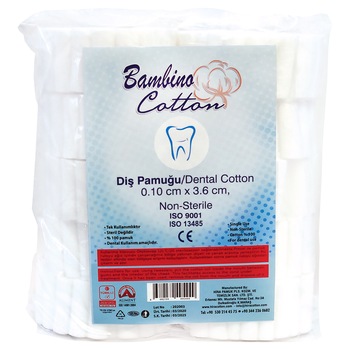 Role de vata hidrofila din bumbac pentru uz stomatologic, Bambino, 10 mm Role de vata hidrofila din bumbac pentru uz stomatologic, Bambino, 10 mm